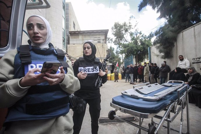 Periodistas palestinas en Yenín, Cisjordania