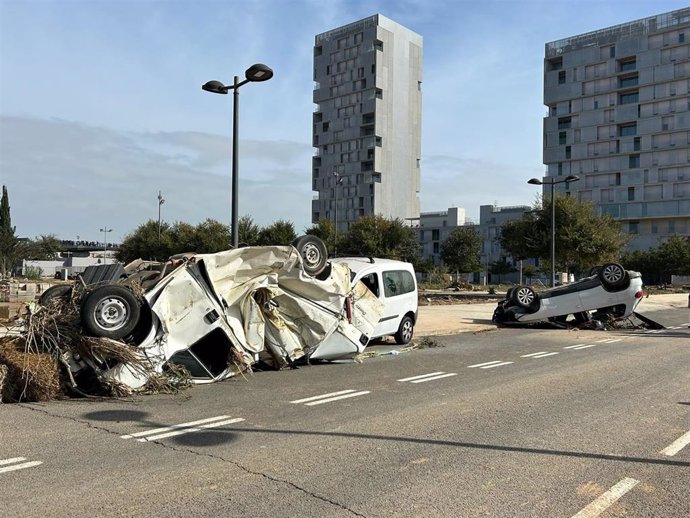 Archivo - Daños causados por la DANA en el barrio de La Torre de València