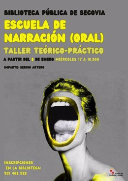 Cartel del Taller de Narración.