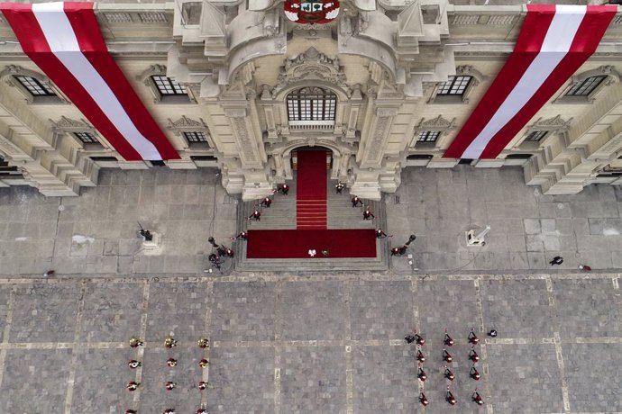 Archivo - HANDOUT - 28 July 2023, Peru, Lima: A general view of the cathedral, where a mass is held on the Peruvian Independence.