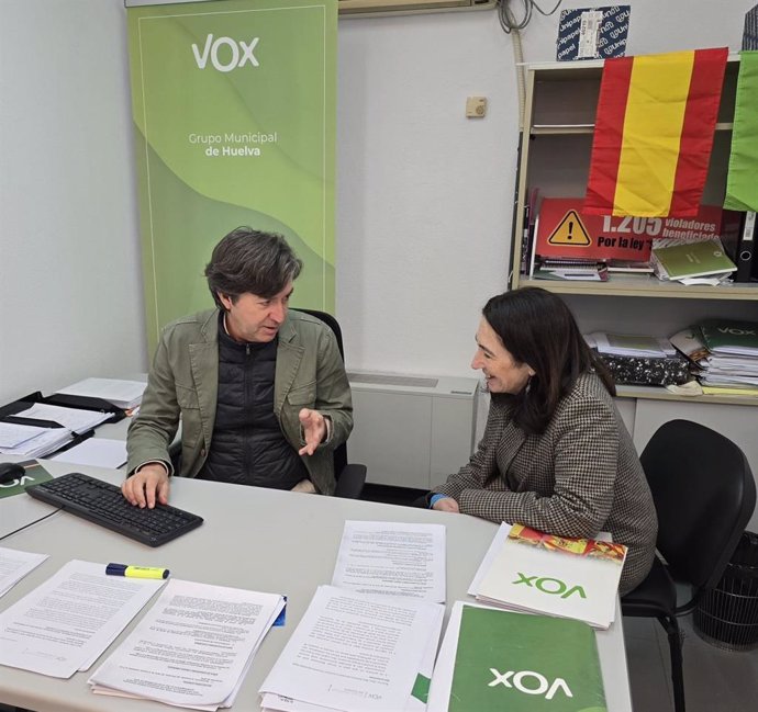 El Grupo Municipal Vox en el Ayuntamiento de Huelva.