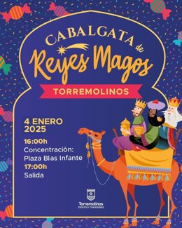 Cartel de la cabalgata de Reyes de Torremolinos