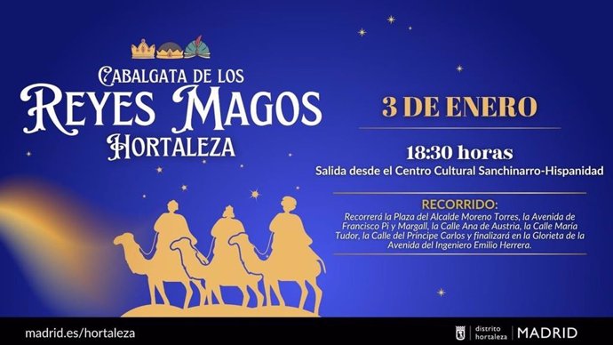 Cartel de la Cabalgata de Reyes de Sanchinarro.