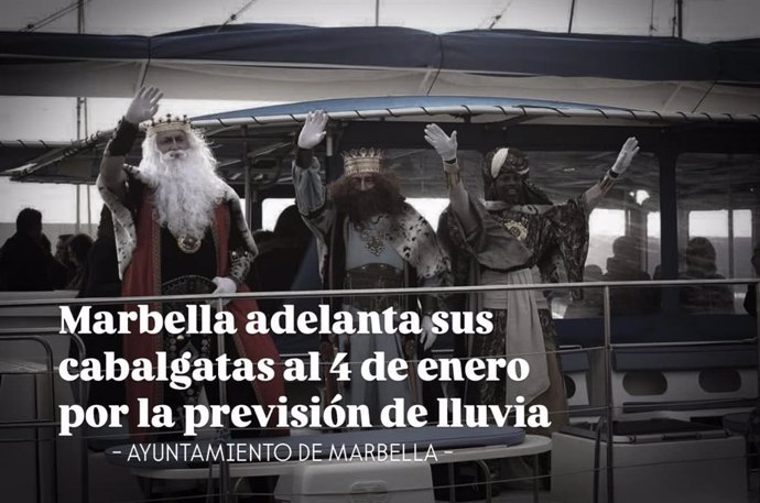 La alcaldesa de Marbella ha anunciado el adelanto de la cabalgata al sábado 4 a través de sus redes sociales.