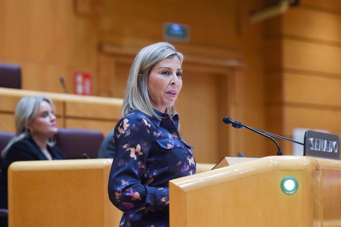 Archivo - La socialista Rocío Briones interviene durante el pleno del Senado