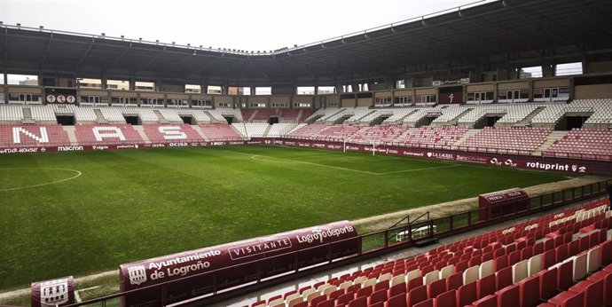 Campo municipal de fútbol de Las Gaunas, a 3 de enero de 2025