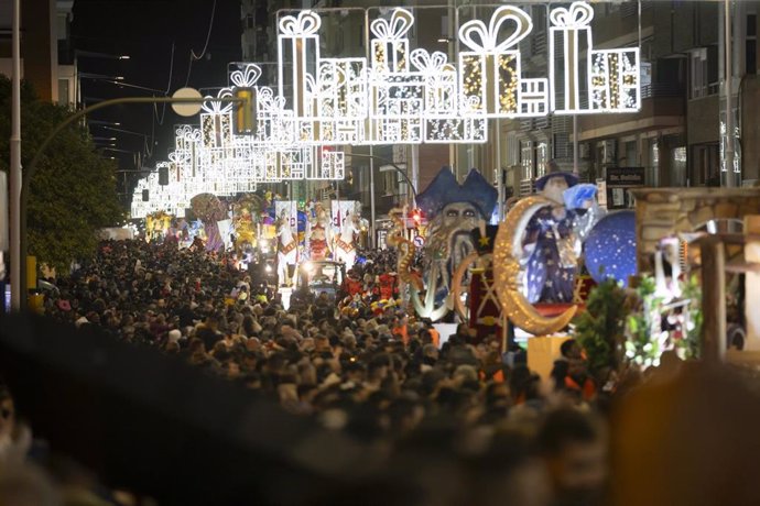 Cabalgata de los Reyes Magos en Huelva. 