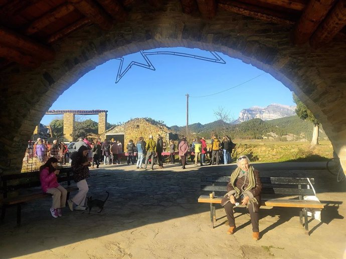 Ambiente navideño en Gerbe (Aínsa, Huesca).