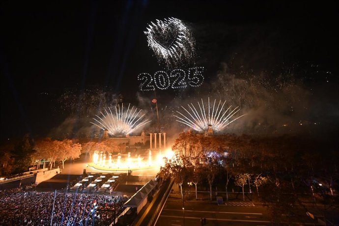 Celebraciones de la Nochevieja en Barcelona para dar inicio al 2024