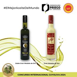 Aceites de la DOP Priego de Córdoba premiados en Cuyoliva 2024.