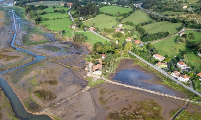 El Gobierno invierte 1,62 millones en recuperar los humedales y porreos de la reserva natural de la ría de Villaviciosa.