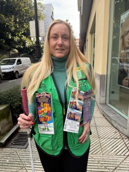 Joana García García, vendedora de la ONCE que ha dado premio en Oviedo