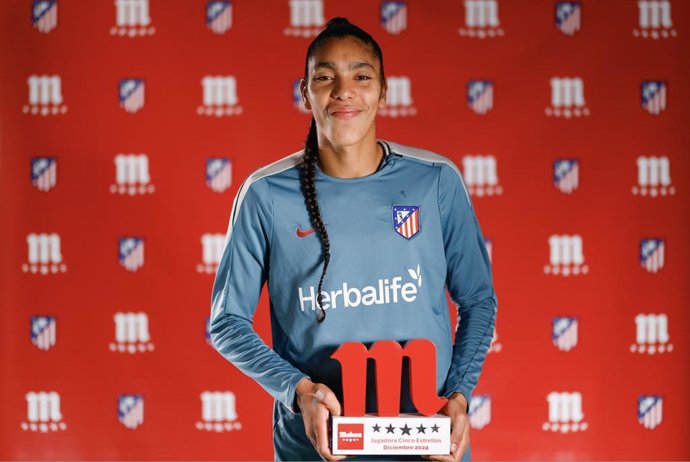 Gaby García, elegida Jugadora Cinco Estrellas de diciembre de 2024 en el Atlético de Madrid.