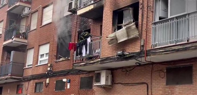 Incendio en una vivienda de Carabanchel