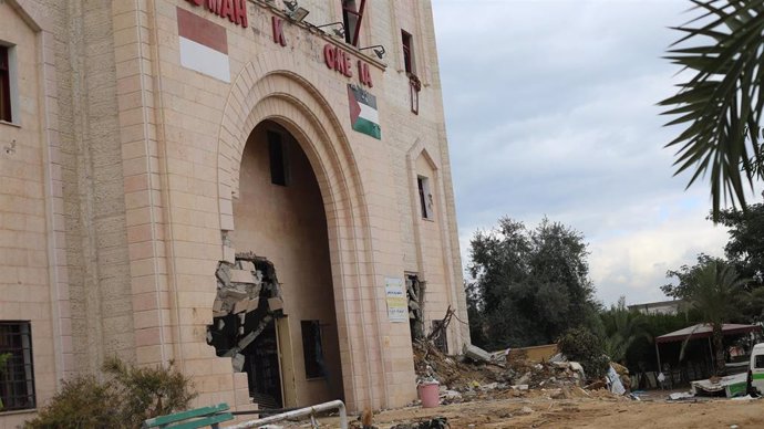 Archivo - Hospital Indonesio en Beit Lahiya, en el norte de la Franja de Gaza