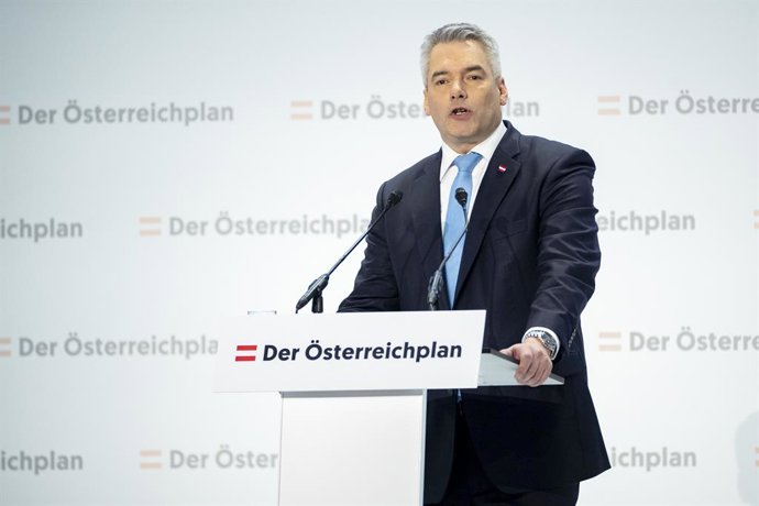 January 4, 2025, Vienna, Vienna, Austria: Austrian chancellor KARL NEHAMMER just announced he will be stepping down as federal chancellor after failed coalition talks by the OEVP party with the SPOE and NEOS parties..File Image taken on Jan. 26, 2024.