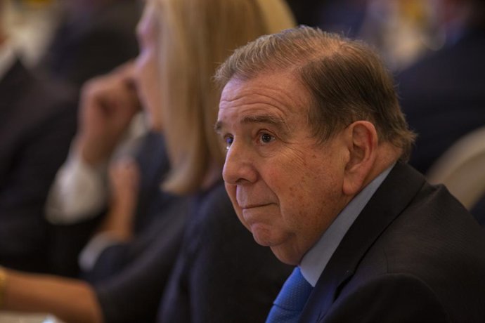 December 23, 2024, Madrid, Madrid, Spain: Edmundo Gonzalez, Venezuelan opposition leader exiled in Spain, during the Europe Forum in Madrid breakfast briefing, organized by New Economy Forum at the Mandarin Oriental Ritz Hotel.