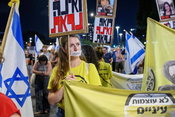 Archivo - Manifestación por la liberación de los rehenes en Tel Aviv