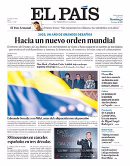 Portada del diario 'El País' del domingo 5 de enero de 2025