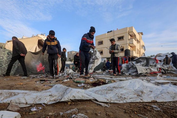 Imagen de archivo de un bombardeo israelí en Gaza 