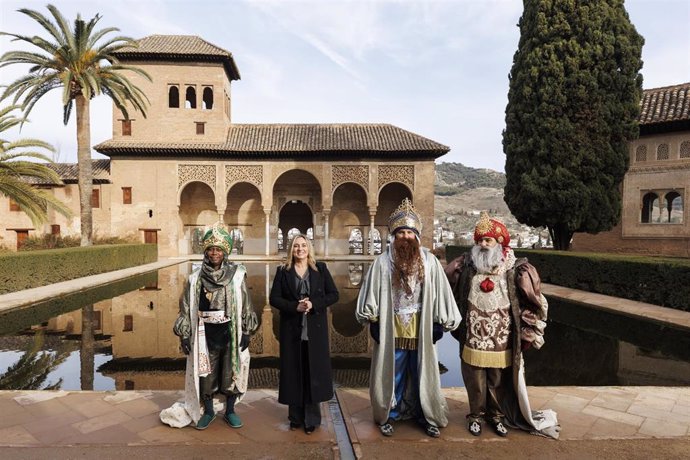 Visita esta mañana de los Reyes Magos a la Alhambra.