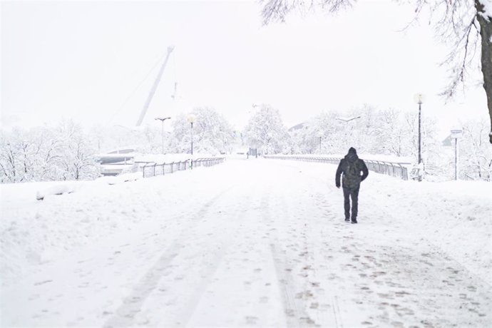 Archivo - Imagen de archivo de un temporal de nieve en Alemania 