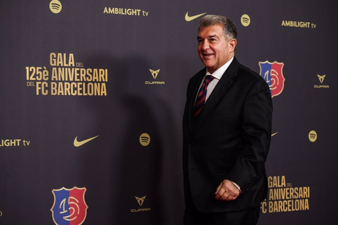 Archivo - El president del FC Barcelona, Joan Laporta