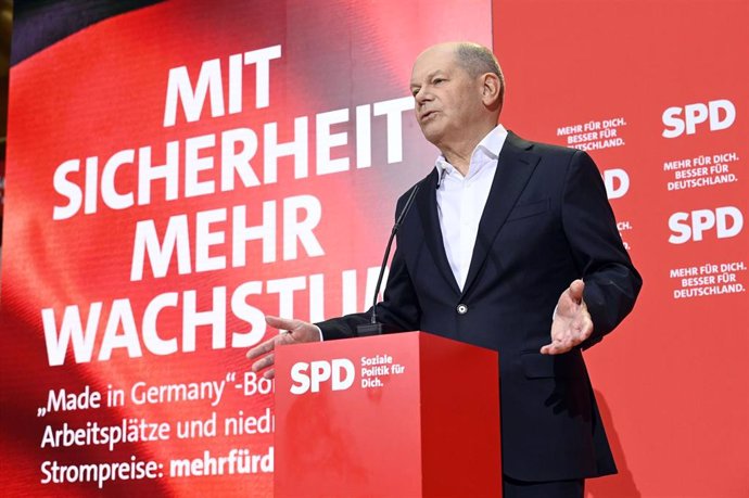 El canciller alemán, Olaf Scholz, en Berlín