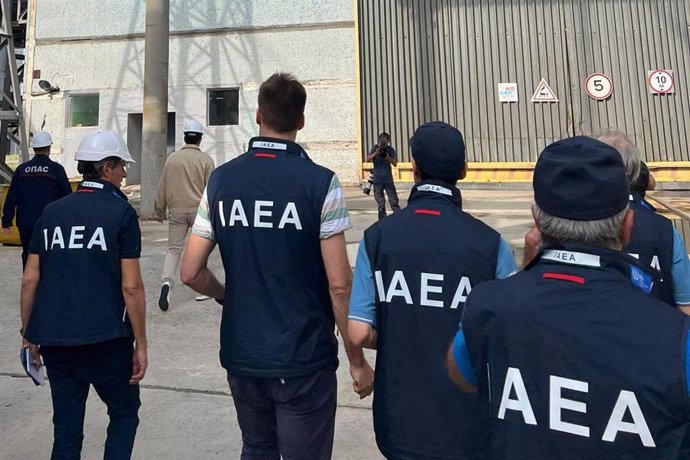 File - IAEA staff at the Zaporizhzhia headquarters.