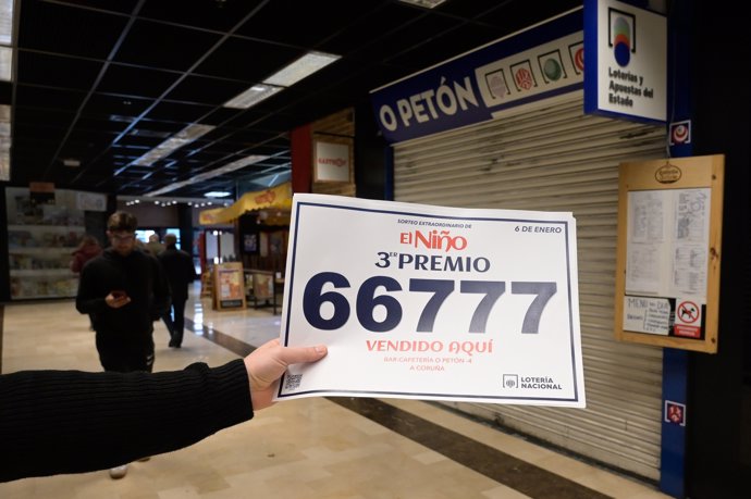 Premio del sorteo de El Niño repartido en A Coruña