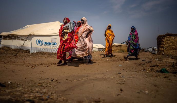 Archivo - Imagen de archivo de un campamento de refugiados en Yuba, Sudán del Sur