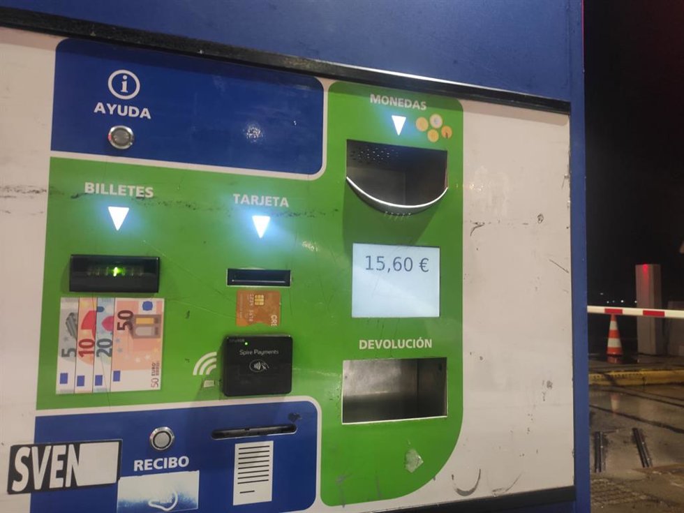 Peaje del Huerna, en la AP-66, a comienzos de enero de 2025