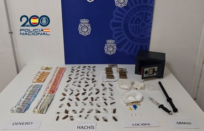 Material requisado por la Policía Nacional en una operación antidroga en Taco