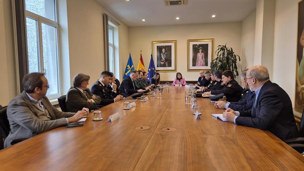 Reunión del dispositivo de seguridad del Real Oviedo-Sporting de Gijón