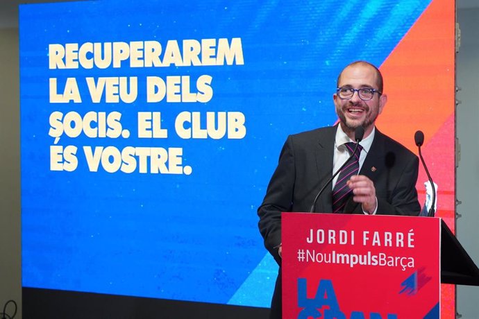 Archivo - El precandidato a la presidencia del FC Barcelona Jordi Farré