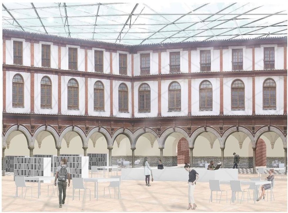 Proyecto de rehabilitación y adecuación que convertirá al antiguo convento de San Agustín en la futura Biblioteca Pública del Estado en Málaga.
