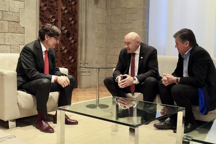 Illa, Torres i Cañete en la reunió al Palau de la Generalitat