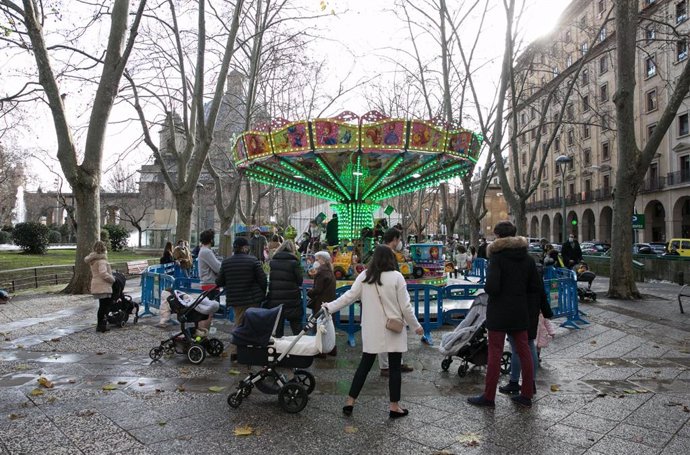 Archivo - Niños y niñas disfrutan de las actividades del espacio navideño de COworkids