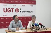 Foto: UGT Extremadura sitúa como "pilares" para 2025 el empleo de calidad, la reducción de la jornada y el aumento salarial