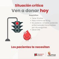 Sanidad urge donar sangre ante la "situación crítica" de las reservas con A+, A- y 0- en rojo