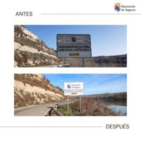 La Diputación de Segovia invertirá más de 48.000 euros para renovar 45 señales en la red provincial de carreteras