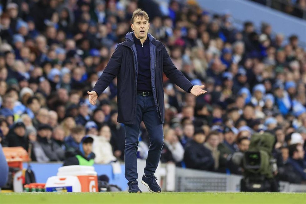 El entrenador español Julen Lopetegui, durante un enceuntro de la Premier League.
