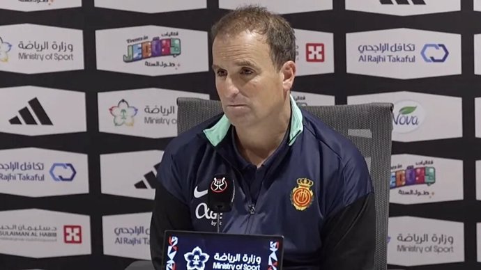 El entrenador del RCD Mallorca, Jagoba Arrasate, en rueda de prensa.