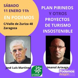 Cartel de la charla sobre el Plan Pirineos.