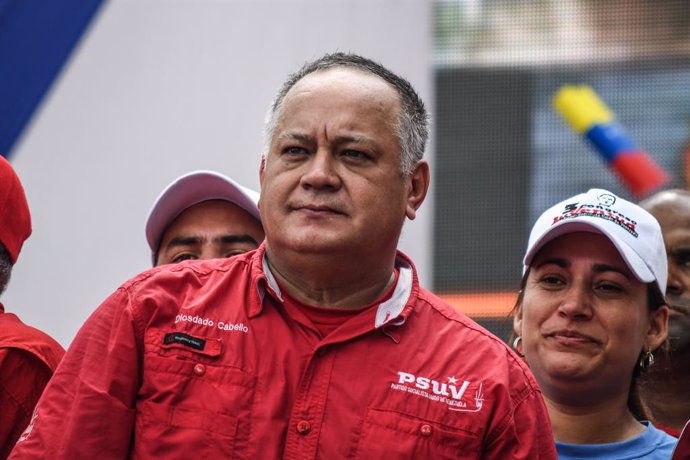 Archivo - September 11, 2018 - Caracas, Distrito Capital, Venezuela - Diosdado Cabello, vicepresident of the United Socialist Party (PSUV) seen during the rally..March called by the vice president of the United Socialist Party of Venezuela (PSUV), Diosdad