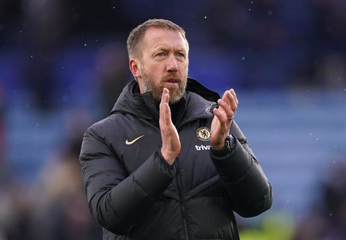 Archivo - FILED - 11 March 2023, United Kingdom, Leicester: Then Chelsea manager Graham Potter gestures after the English Premier League soccer match between Leicester City and Chelsea at the King Power Stadium. Photo: Mike Egerton/PA Wire/dpa