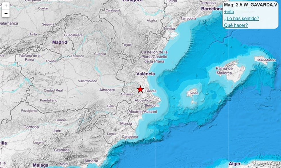 Gavarda registra un terremoto de 2,5 grados de magnitud