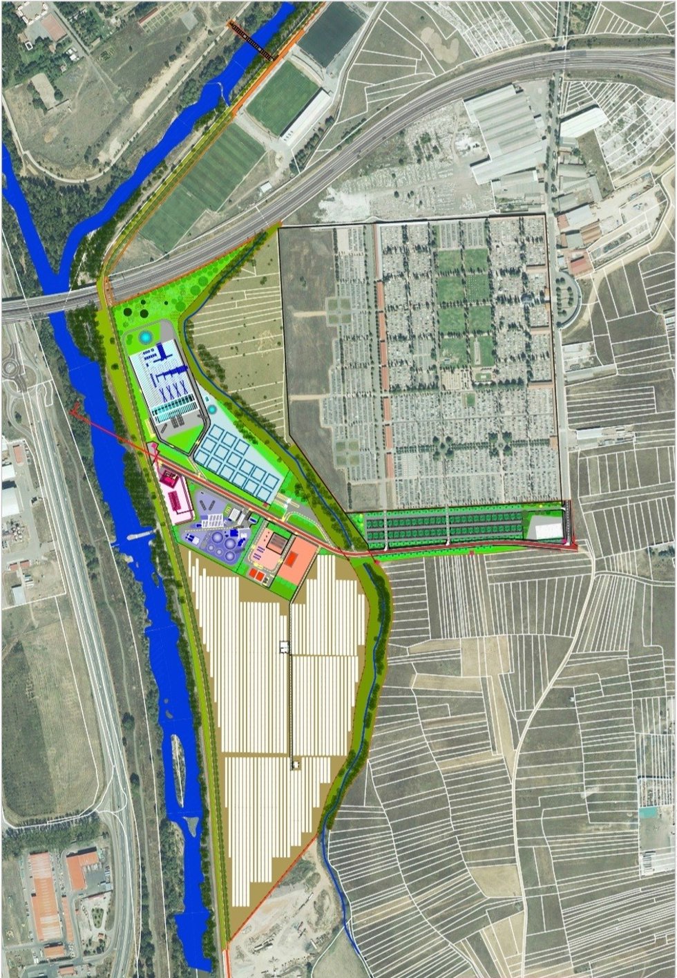 Imagen del proyecto regional del centro de energías renovables de Puente Castro (León)