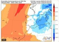 AEMET avisa de una masa de aire frío que llegará a partir del domingo y dejará heladas generalizadas