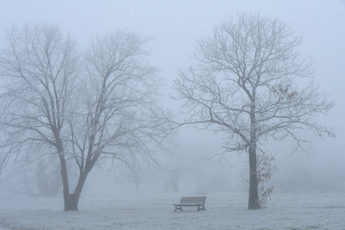 Imagen de archivo de las nevadas en Francia.